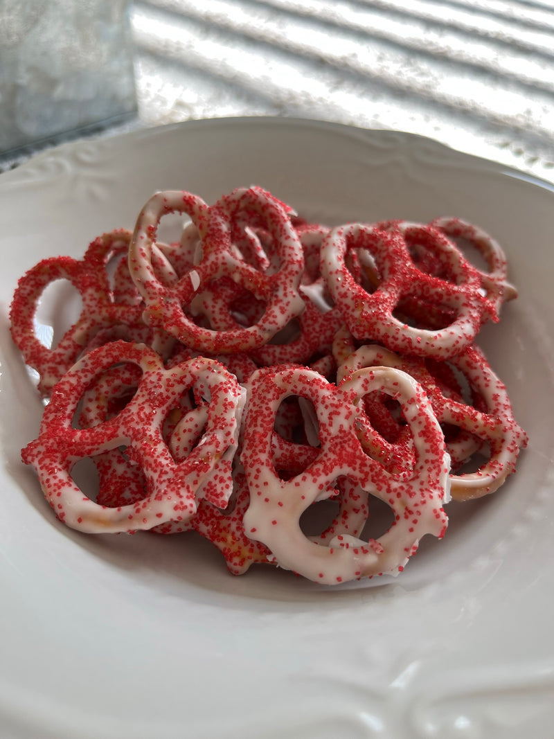 White Chocolate Dipped Pretzels